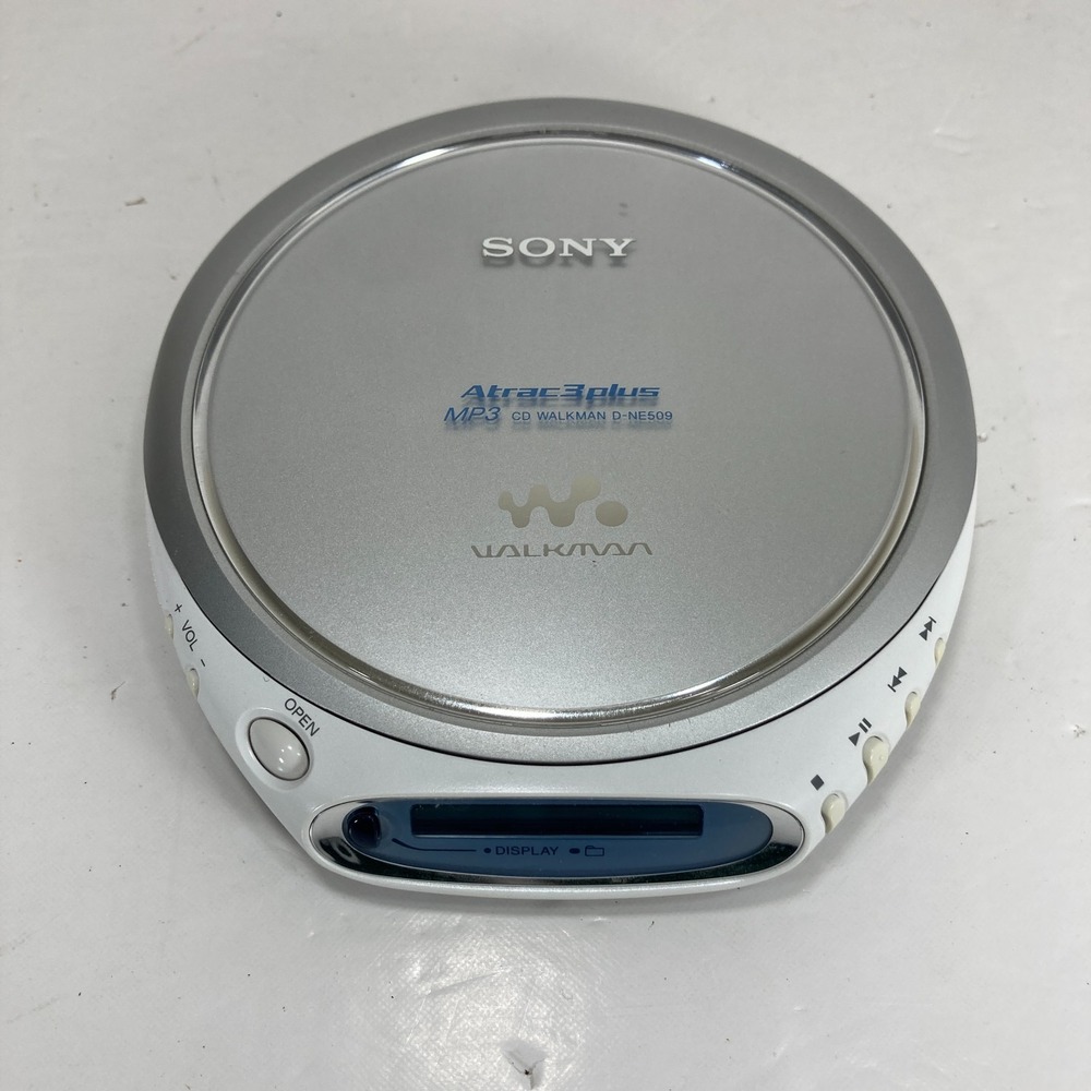 Sony Walkman D-NE509 Portable CD Player Discman ATRAC3plus MP3 Silver - Tested